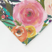 名称Monogram Waterパーソナライズされたカラーフローラ フリースブランケット (角)