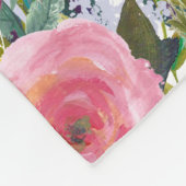 名称Monogram Waterパーソナライズされたカラーフローラ フリースブランケット (角)