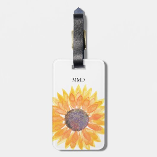 名称Yellow sunflower  ラゲッジタグ (裏面縦)