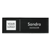 名章マグネットカスタムのロゴ |従業員スタッフ 名札 (正面)