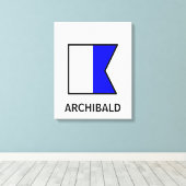 名籍航海の旗 キャンバスプリント (インサイチュ (ウッドフロア))