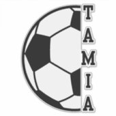 名素晴らしパーソナライズされた前サッカーの球技 シール (正面)