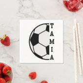 名素晴らしパーソナライズされた前サッカーの球技 スタンダードカクテルナプキン (インサイチュ)