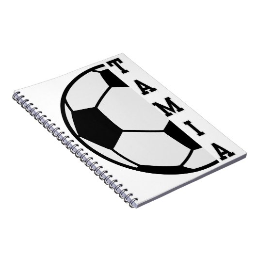 名素晴らしパーソナライズされた前サッカーの球技 ノートブック (右側)