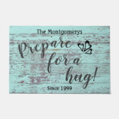 名素朴前おもしろい「ハグの準備」 ドアマット (正面)