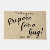 名素朴前おもしろい「ハグの準備」 ドアマット (正面)