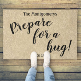 名素朴前おもしろい「ハグの準備」 ドアマット