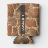 名素朴前の地質石壁構造 缶クーラー (正面)