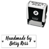 名素朴前の手パーソナライズされた作ハート セルフインキングスタンプ (インサイチュ)