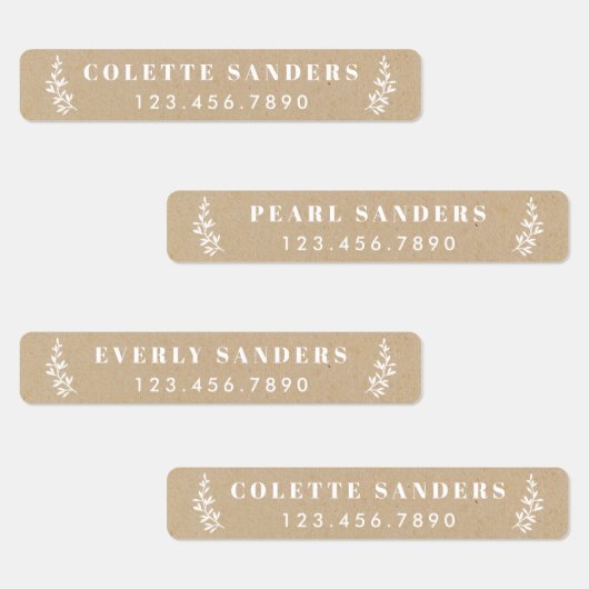 名素朴前ラベルのクラフト鉄 ラベル (グループ)