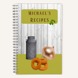 名素朴前付きカントリーキッチンレシピ帳 ノートブック