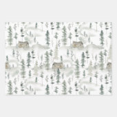 名素朴前付き水彩国プレイド ラッピングペーパーシート (正面2)