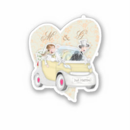 名結婚した字を書いて シール