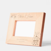 名結婚パーソナライズされたファンシー塔 レーザー彫刻フレーム (左)