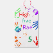 名絵を描前の誕生日をパーソナライズされた印刷 ギフトタグ (正面)