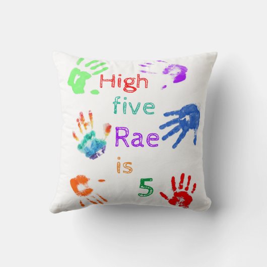 名絵を描前の誕生日をパーソナライズされた印刷 クッション (裏面)