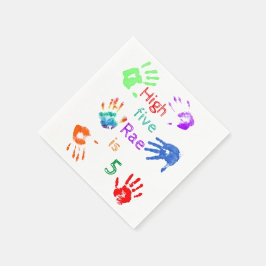 名絵を描前の誕生日をパーソナライズされた印刷 スタンダードカクテルナプキン (角)