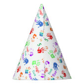 名絵を描前の誕生日をパーソナライズされた印刷 パーティーハット (裏面)