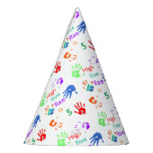 名絵を描前の誕生日をパーソナライズされた印刷 パーティーハット (左)