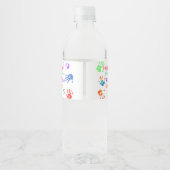 名絵を描前の誕生日をパーソナライズされた印刷 ペットボトルラベル (裏面)