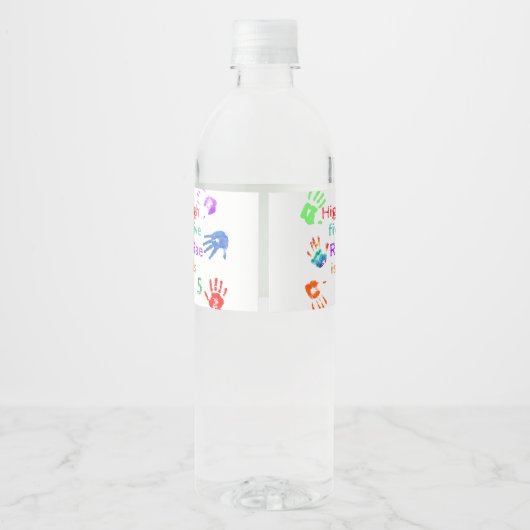 名絵を描前の誕生日をパーソナライズされた印刷 ペットボトルラベル (裏面)