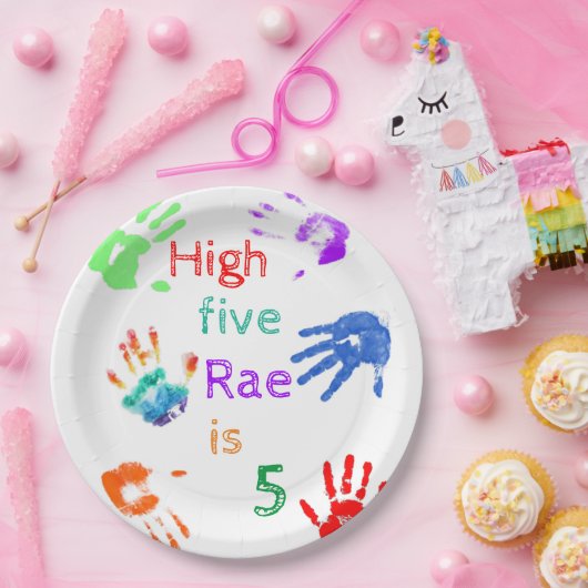 名絵を描前の誕生日をパーソナライズされた印刷 ペーパープレート (パーティー)