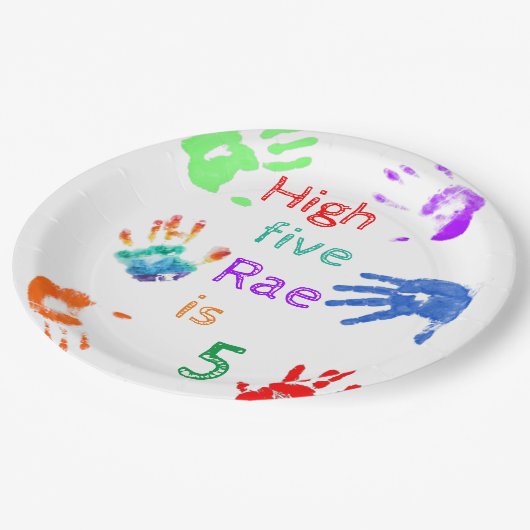 名絵を描前の誕生日をパーソナライズされた印刷 ペーパープレート (アングル)