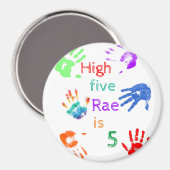 名絵を描前の誕生日をパーソナライズされた印刷 マグネット (正面/裏面)