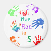 名絵を描前の誕生日をパーソナライズされた印刷 マグネット (正面)