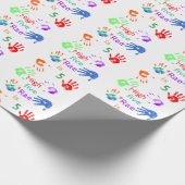 名絵を描前の誕生日をパーソナライズされた印刷 ラッピングペーパー (角)