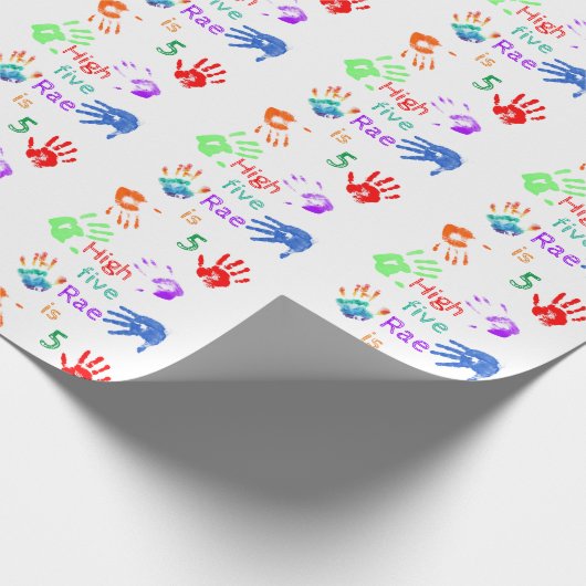 名絵を描前の誕生日をパーソナライズされた印刷 ラッピングペーパー (角)