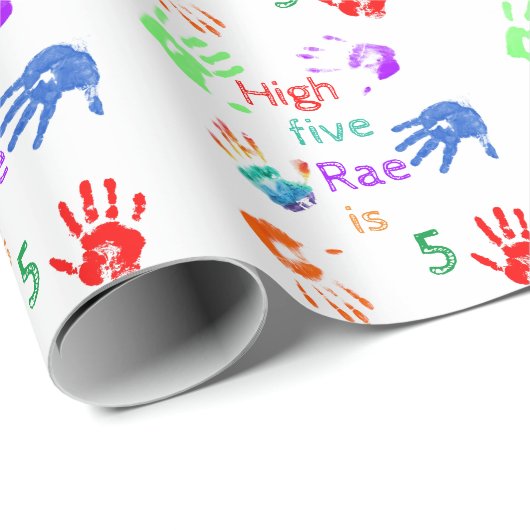 名絵を描前の誕生日をパーソナライズされた印刷 ラッピングペーパー (ロールコーナー)