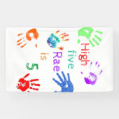 名絵を描前の誕生日をパーソナライズされた印刷 横断幕 (横)