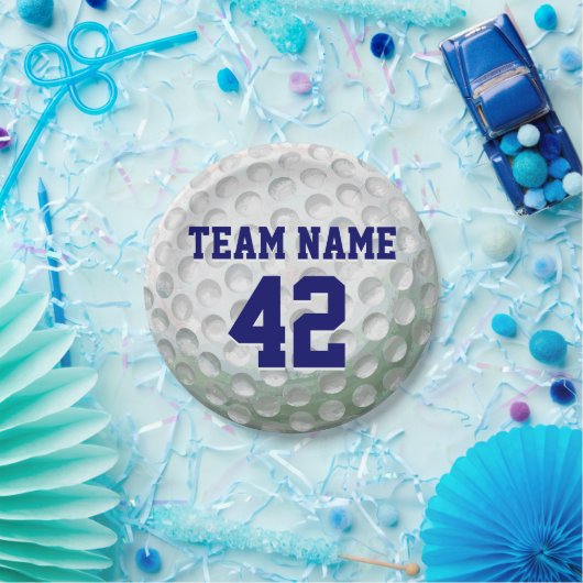 名絵を描前付きゴルフボール ペーパープレート (パーティー)