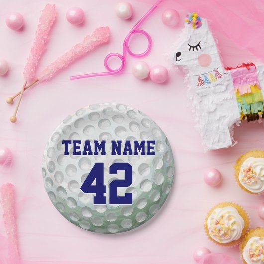 名絵を描前付きゴルフボール ペーパープレート (パーティー)