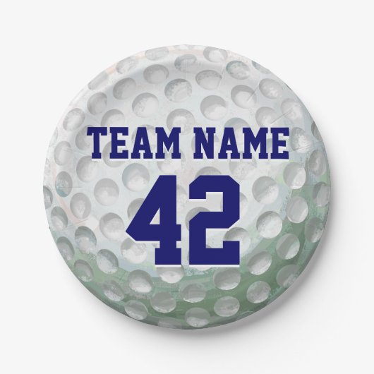 名絵を描前付きゴルフボール ペーパープレート (正面)