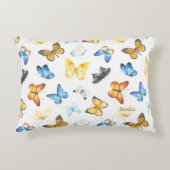 名綿の美しい蝶のパターン アクセントクッション (正面)
