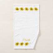 名縁ど前付きヒマワリ バスタオルセット (ハンドタオル)