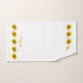 名縁ど前付きヒマワリ バスタオルセット (ハンドタオル)