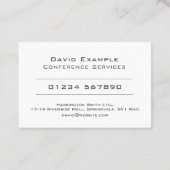 名義人写真による会議サービス 名刺 (裏面)