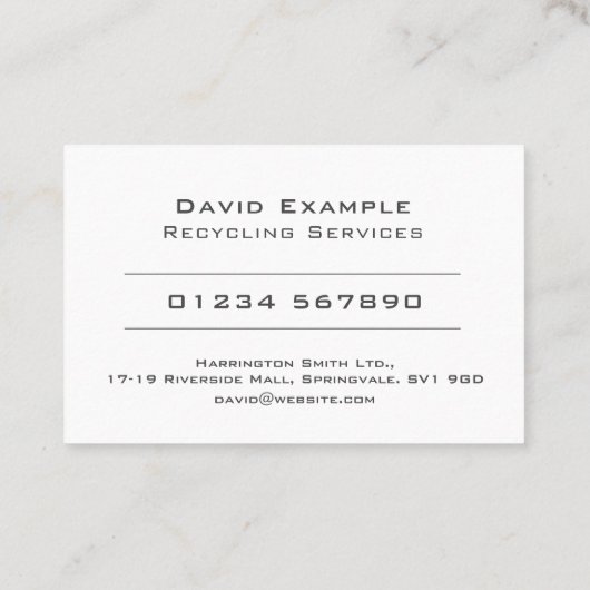 名義人写真付き再商品化業務 名刺 (裏面)