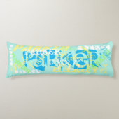 名義変更の抱き枕の名前のコラージュの柔らかいパステル ボディピロー (正面)