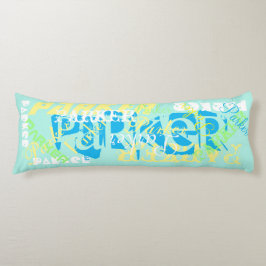 名義変更の抱き枕の名前のコラージュの柔らかいパステル ボディピロー