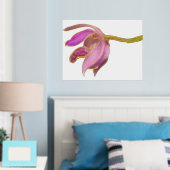 名言追加 / カラーバック・フォイルアクセント ラベンダー ピンク パープル オーキッド 箔ポスター (インサイチュ (寝室))