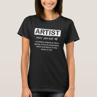 名詞アーティスト定義ペイントブラシペイント Tシャツ