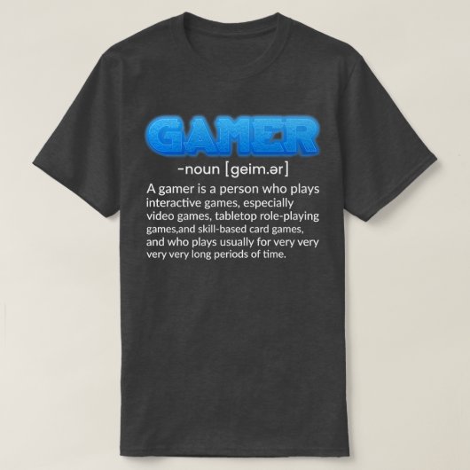 名詞ゲームおもしろい引用文ビデオゲームのギフト Tシャツ (デザイン正面)