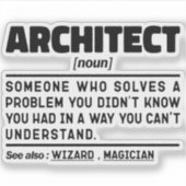 名詞定義建築おもしろいパパ シール (正面)