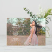 名誉あるイニシャル卒業発表 案内状 (スタンド正面)