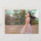 名誉あるイニシャル卒業発表 案内状 (正面/裏面)