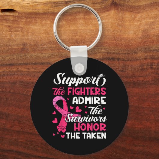 名誉ある乳がん患者を称賛するがん支援 キーホルダー (正面)